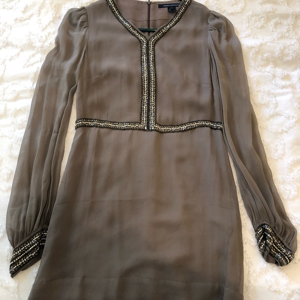 Mauve beaded dress